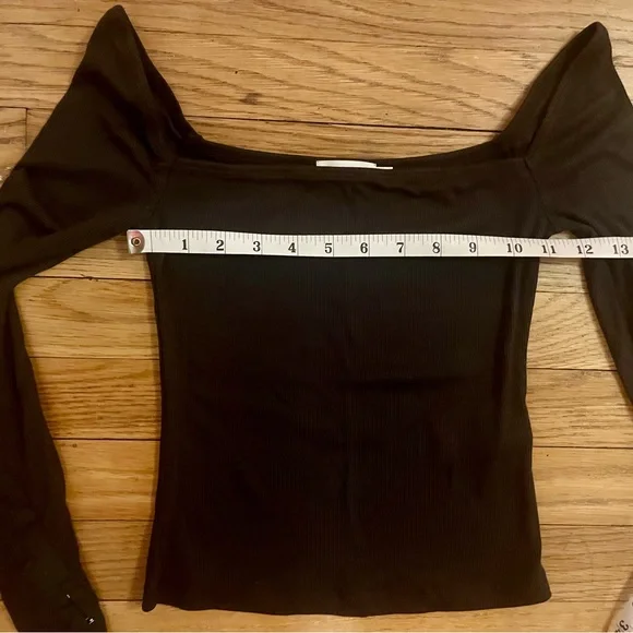 SALE NWOT Avec Les Filles rib knit square neck top - Picture 7 of 10